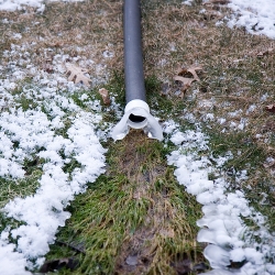Grey color pipe on the ground